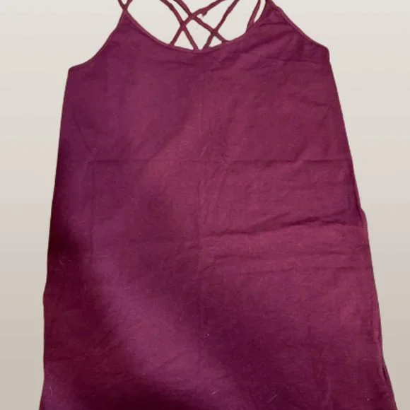 Burgundy Criss Cross Tank  (2)  T1477   NWT Boutique - Picture 2 of 6